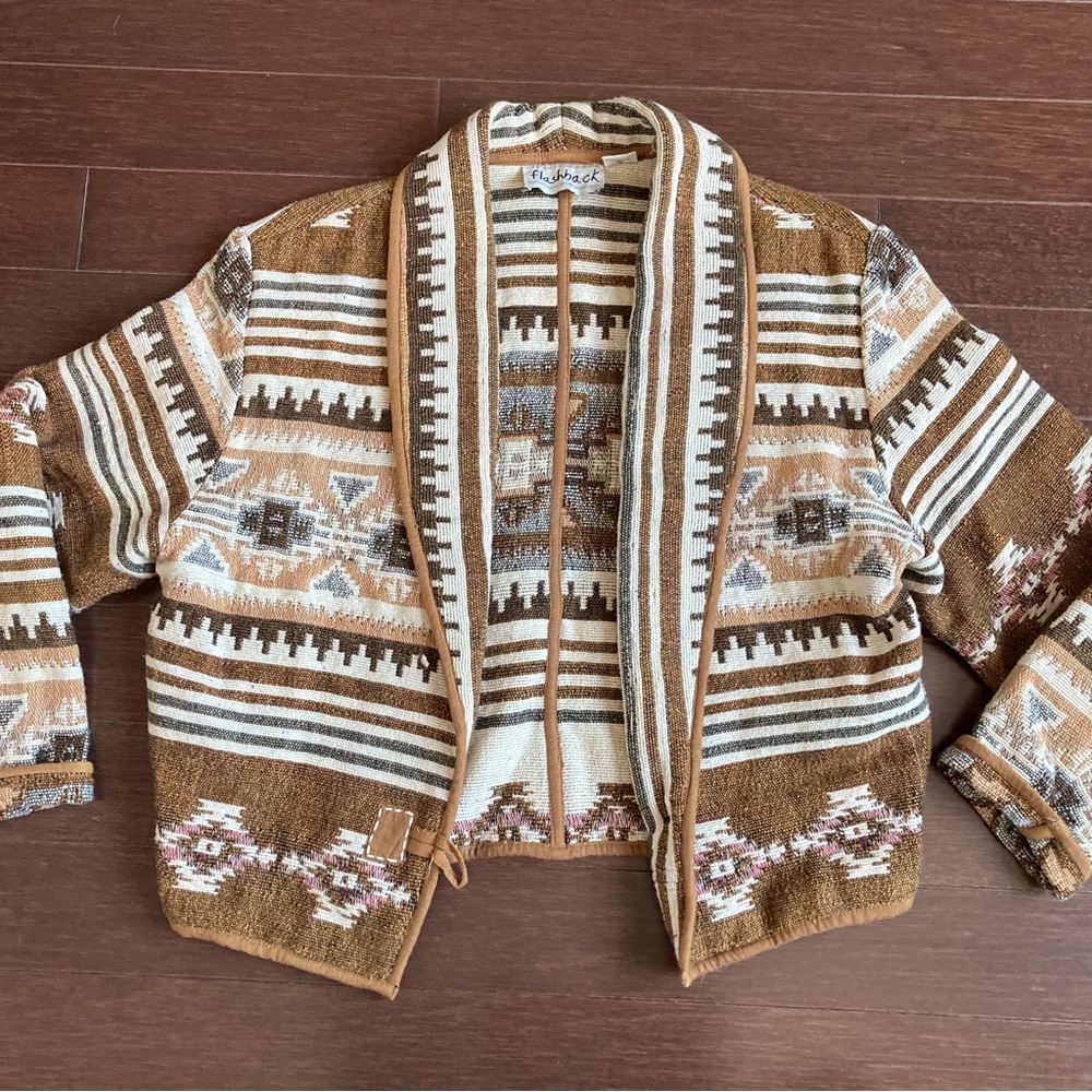 Southwestern Style Vintage Cardigan Woven “Jacket”